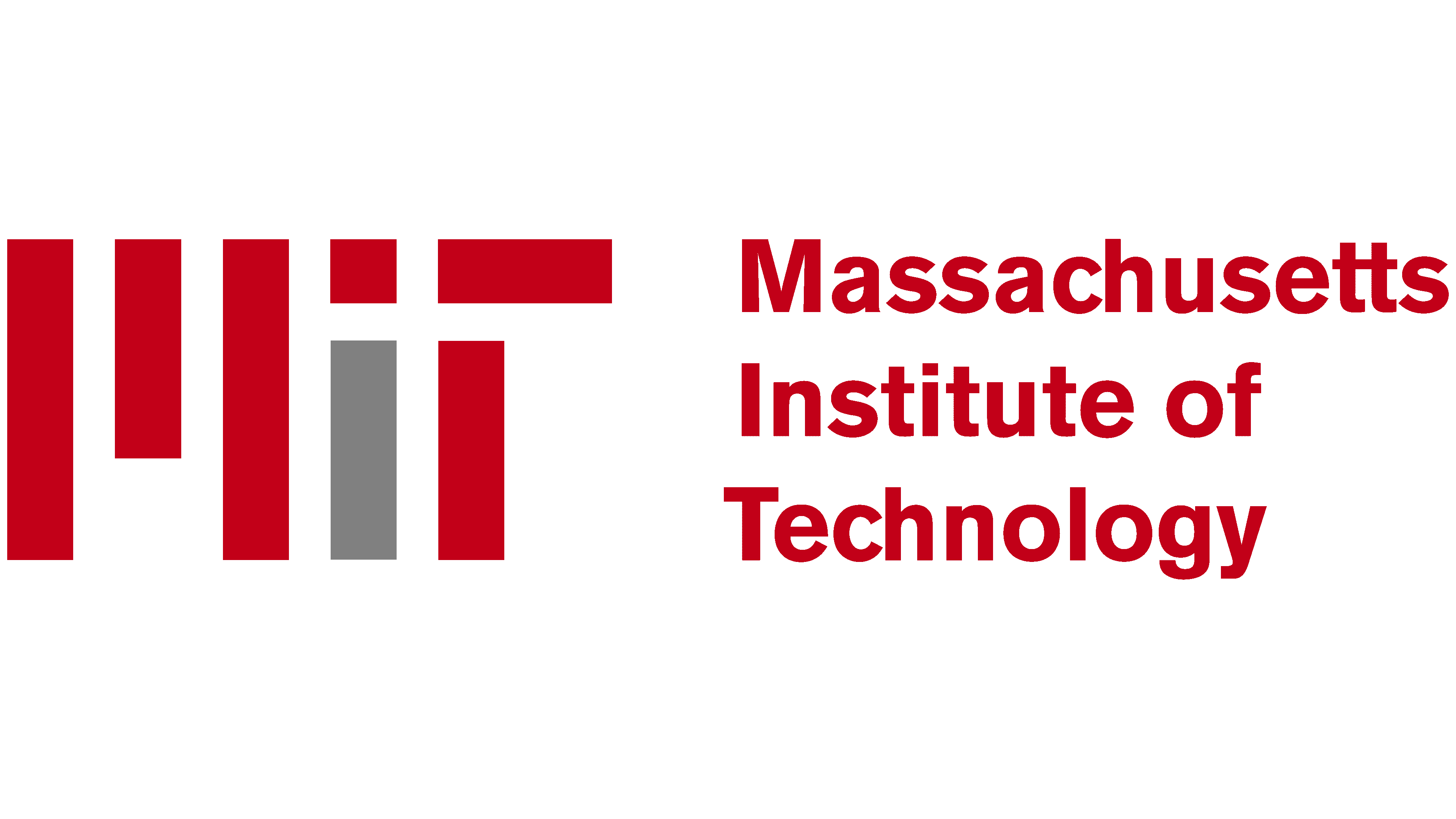 Massachusetts Institute of Technology logo. Transparent background with letters in red