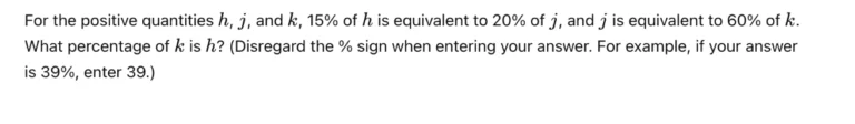 Example student-produced response question from the Digital SAT Problem Solving and Data Analysis section on percentages — College Board