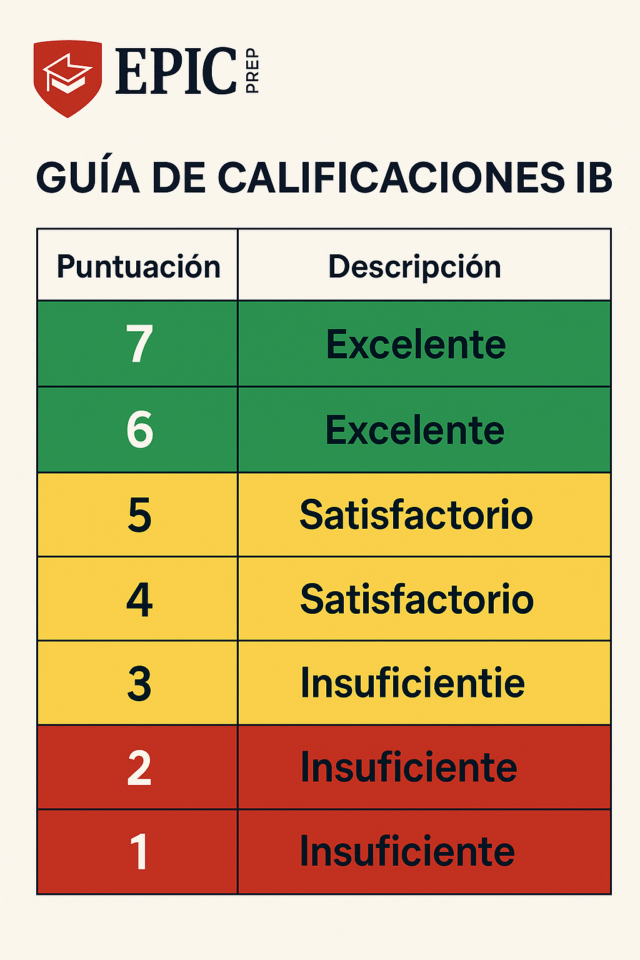 puntuaciones del IB